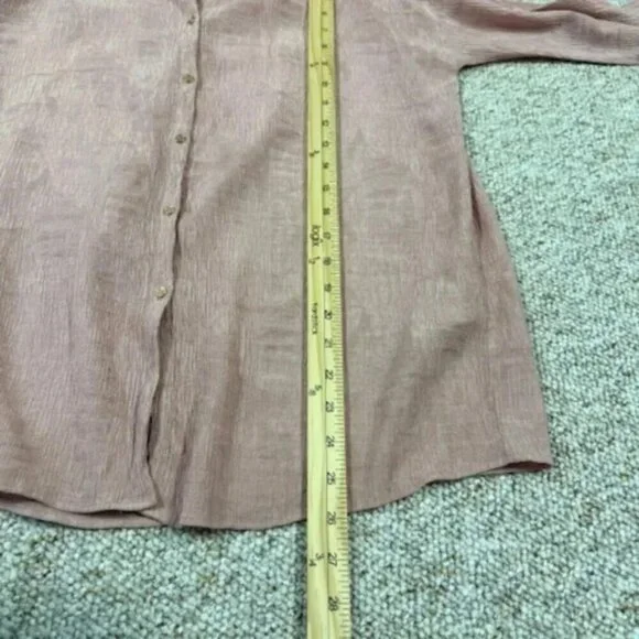 Zara Women’s Button Up Wrinkled Satin Effect Long Sleeve Shirt Size Small - Picture 8 of 9